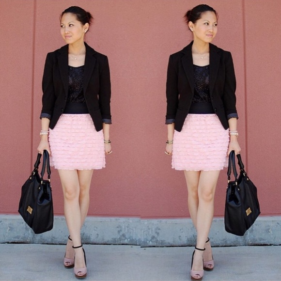 Pink Ruffle Mini Skirt - Picture 2 of 5